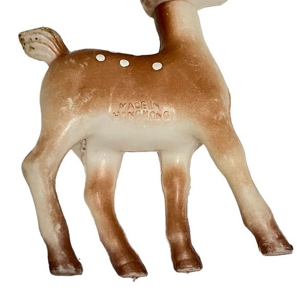 Vintage Hong Kong Plastic Reindeer Figure - Picture 9 of 9